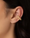 Piercing Coração Cravejado Cristal Banhado a Ouro 18K