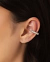 Piercing Coração Cravejado Cristal Ródio Branco