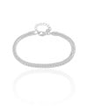 Pulseira Rabo de Rato 4 mm Ródio Branco