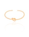 Bracelete Torcido Nó 9 mm Banhado a Ouro 18K
