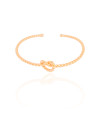 Bracelete Torcido Nó 9 mm Banhado a Ouro 18K