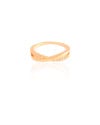Anel X Cravejado Cristal Tamanho 17 Banhado a Ouro 18K
