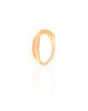 Anel X Cravejado Cristal Tamanho 17 Banhado a Ouro 18K