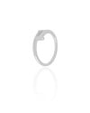 Anel T Cravejado Cristal Tamanho 18 Ródio Branco
