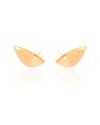 Ear Cuff Folha Lisa 2.4 cm Banhado a Ouro 18K