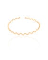 Bracelete Ondas 3 mm Banhado a Ouro 18K