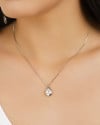 Gargantilha Veneziana Orgânico Liso Gota Cristal Ródio Branco - 45 cm
