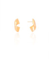 Brinco Curvo Liso 1.8 cm Banhado a Ouro 18K