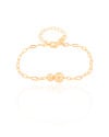 Pulseira Elos Bolas Lisas Banhado a Ouro 18K