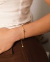 Pulseira Elos Bolas Lisas Banhado a Ouro 18K
