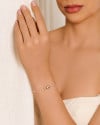 Pulseira Elos Bolas Lisas Ródio Branco