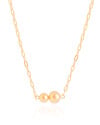 Choker Elos Bolas Lisas Banhado a Ouro 18K