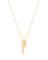 Gargantilha Elos Palitos Duplos Cravejado Cristal Banhado a Ouro 18K - 40 cm