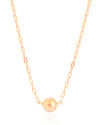 Gargantilha Elos Bola Lisa 12 mm Banhado a Ouro 18K - 45 cm