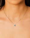 Conjunto Gota Topazio Sky Cravejado Cristal Ródio Branco