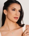 Conjunto Gota Turmalina Cravejado Cristal Ródio Branco