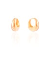 Brinco Argola Click Abaulada Lisa 1.9 cm Banhado a Ouro 18K