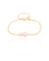 Pulseira Elos Pérolas Banhado a Ouro 18K