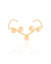 Bracelete Ondas Bolas Lisas Banhado a Ouro 18K