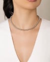 Choker Bolas Lisas 6 mm Ródio Branco