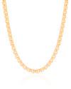 Choker Elos Quadrados 5 mm Banhado a Ouro 18K
