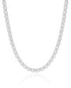 Choker Elos Quadrados 5 mm Ródio Branco