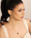 Choker Pérolas Achatadas 8 mm Banhado a Ouro 18K