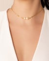 Choker Elos Pérolas Banhado a Ouro 18K