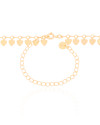 Choker Plaquinhas Corações Banhado a Ouro 18K