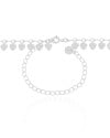 Choker Plaquinhas Corações Ródio Branco