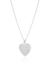 Gargantilha Veneziana Coração Flat Liso Ródio Branco - 45 cm