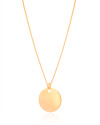 Gargantilha Veneziana Redondo Flat Liso Banhado a Ouro 18K - 45 cm