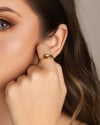 Anel Ajustável Liso Tamanho M Banhado a Ouro 18K