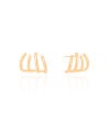 Brinco Filetes Lisos 1.5 cm Banhado a Ouro 18K