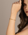 Pulseira Elos Torcidos 4 mm Banhado a Ouro 18K