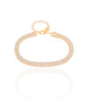 Pulseira Dupla Riviera Cristal 2 mm Banhado a Ouro 18K