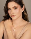 Pulseira Dupla Riviera Cristal 2 mm Banhado a Ouro 18K