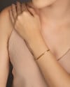 Pulseira Malha Quadrada 3 mm Banhado a Ouro 18K