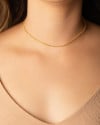 Choker Torcida Detalhada 2 mm Banhado a Ouro 18K