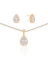 Conjunto Gota Riviera Cristal Banhado a Ouro 18K