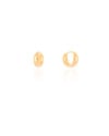 Brinco Argola Click Abaulada Lisa 1.1 cm Banhado a Ouro 18K