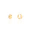 Brinco Argola Click Abaulada Lisa 1.2 cm Banhado a Ouro 18K
