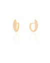 Brinco Argola Click Gota Cravejado Cristal 1.8 cm Banhado a Ouro 18K