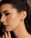 Dupla de Argolas Bolinhas Banhado a Ouro 18K
