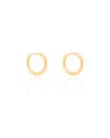 Brinco Argola Click Fio Liso 1.6 cm Banhado a Ouro 18K