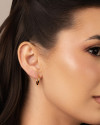 Brinco Argola Click Fio Liso 1.6 cm Banhado a Ouro 18K