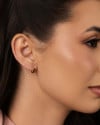 Brinco Argola Click Reta Lisa 1.0 cm Banhado a Ouro 18K