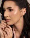 Dupla de Argolas Quadradas Lisas Banhado a Ouro 18K