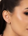 Trio de Argolas Cravejadas Cristal Banhado a Ouro 18K