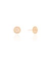 Brinco Redondo Baguetes Cravejado Cristal 1.1 cm Banhado a Ouro 18K